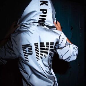 Victoria's Secret PINK Silver Windbreaker Jacket